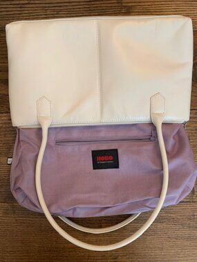 Hobo International White Leather Y2K Shoulder Bag interior lavendar